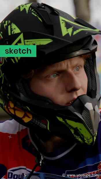 "En waarom zit meneer dan op een kinderfiets?" 🚲😂#hetklokhuis #sketch #bmx #race