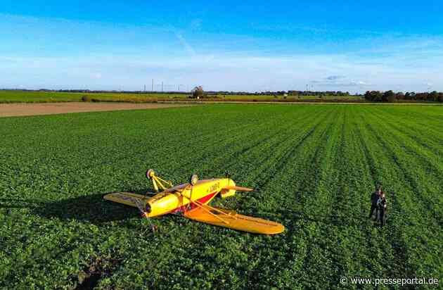 POL-WHV: Notlandung eines privaten, einmotorigen Propellerflugzeugs; Leichtverletzter Pilot