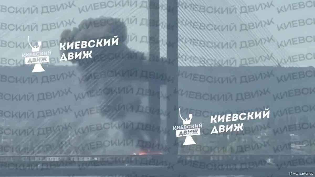 Sperrungen bringen Verkehrschaos: Russische Drohne trifft erneut Südbrücke in Kiew