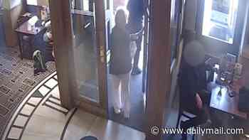 Final moments of grandmother before she was found dead from head injury at her home: Police release CCTV showing 68-year-old in pub as they continue hunt for killer