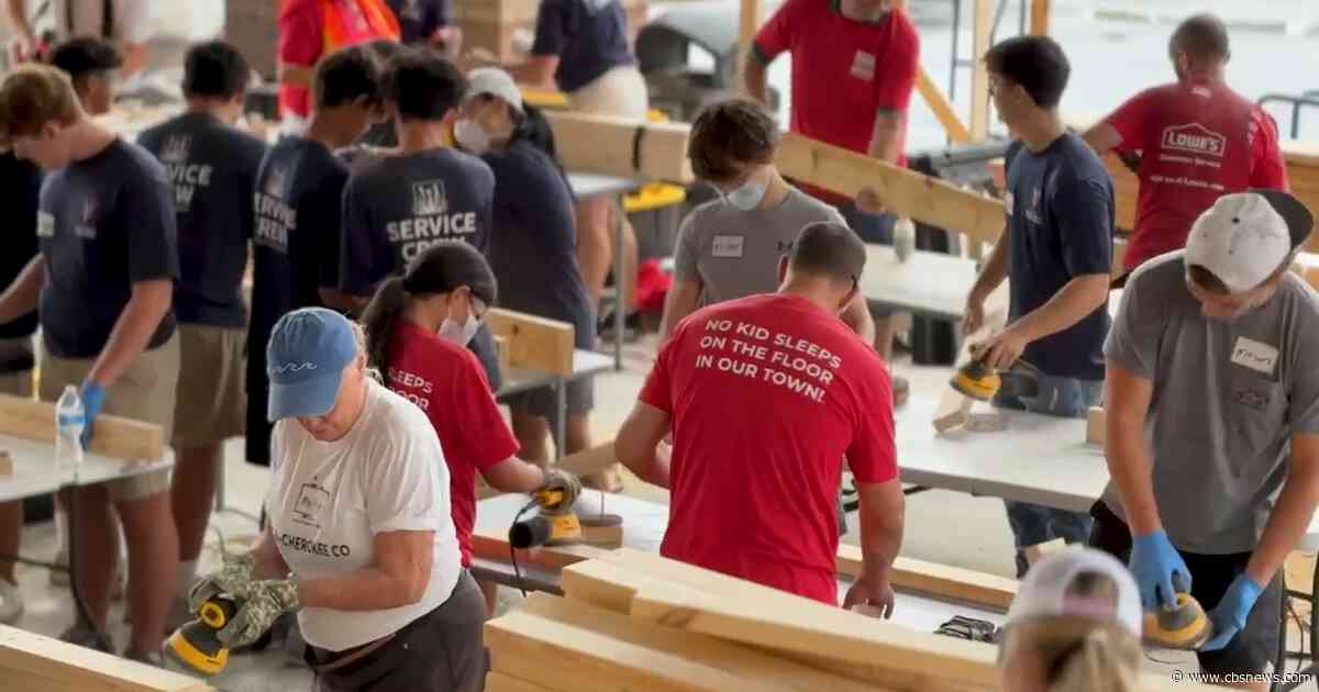 Cherokee County volunteers build beds for children who don't have one: "No kid sleeps on the floor"