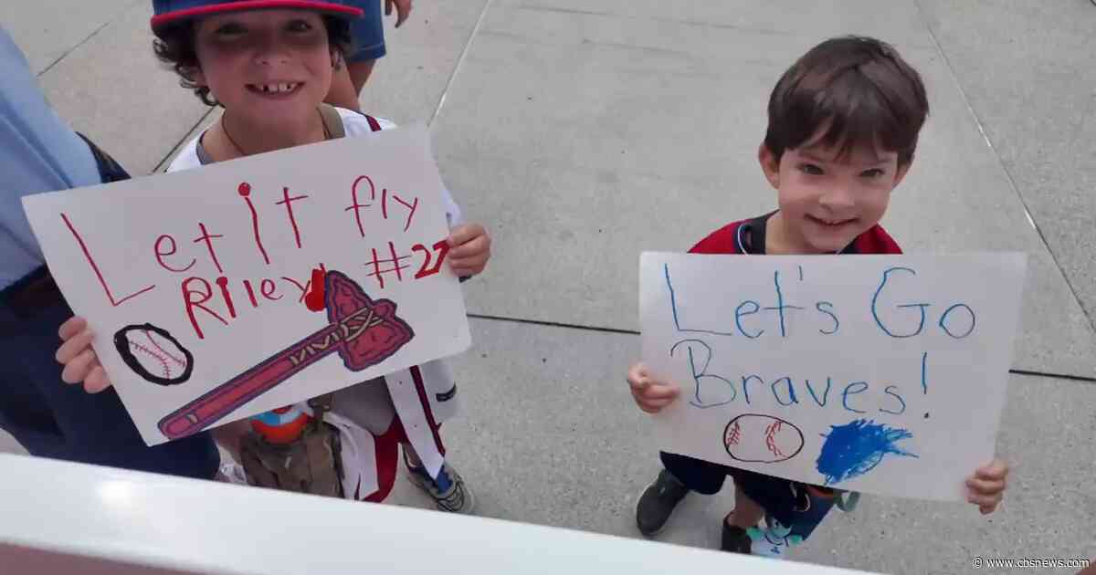 Braves fans pack the battery to send off team