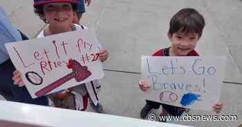 Braves fans pack the battery to send off team