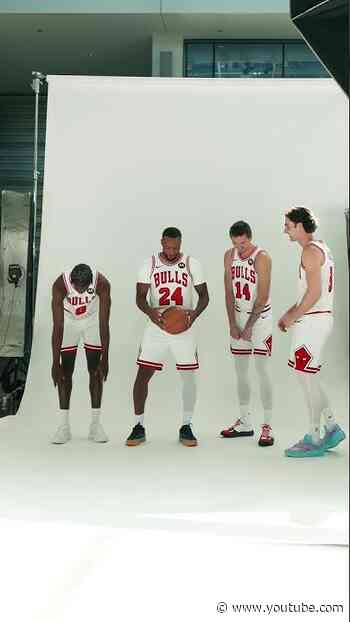 A peek behind the camera at Bulls Media Day 👀 #chicagobulls #nba