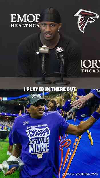 Michael Penix Jr. only has one nice thing to say about the Superdome 🤣 #nfl #interview
