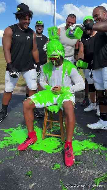 Bijan Robinson, are you ready to get slimed?! #nfl #bijan #atlantafalcons #nvp