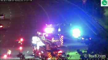 2 hospitalized after crash on I-90 East in Cleveland