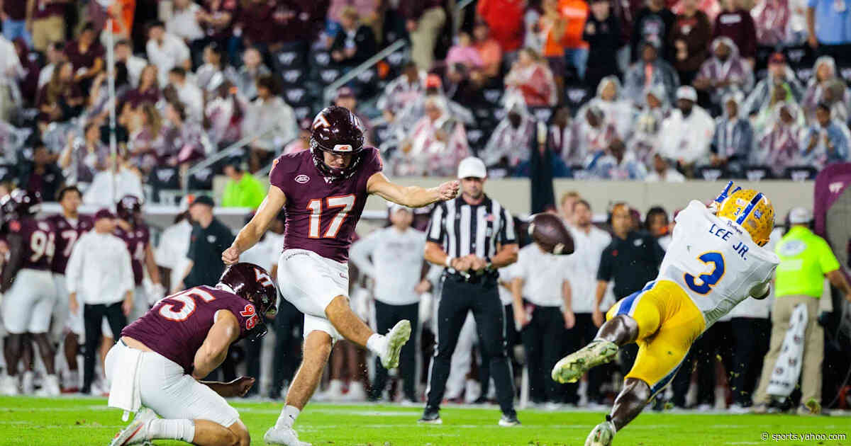 Pitt beats Virginia Tech 35-33 after Hokies' game-winning field goal appears to go over an upright