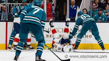 Panthers captain Aleksander Barkov leaves against Sharks because of apparent knee injury