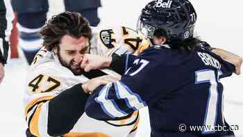 Winnipeg Jets give up late lead, drop season-opener 4-3 to visiting Boston Bruins