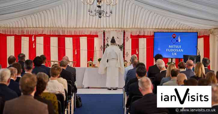 Shinto ceremony marks start of British Library extension and Crossrail 2 station