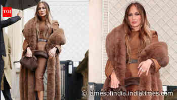 Jennifer Lopez goes full chocolate in Paris, but her unexpected black veil steals the show