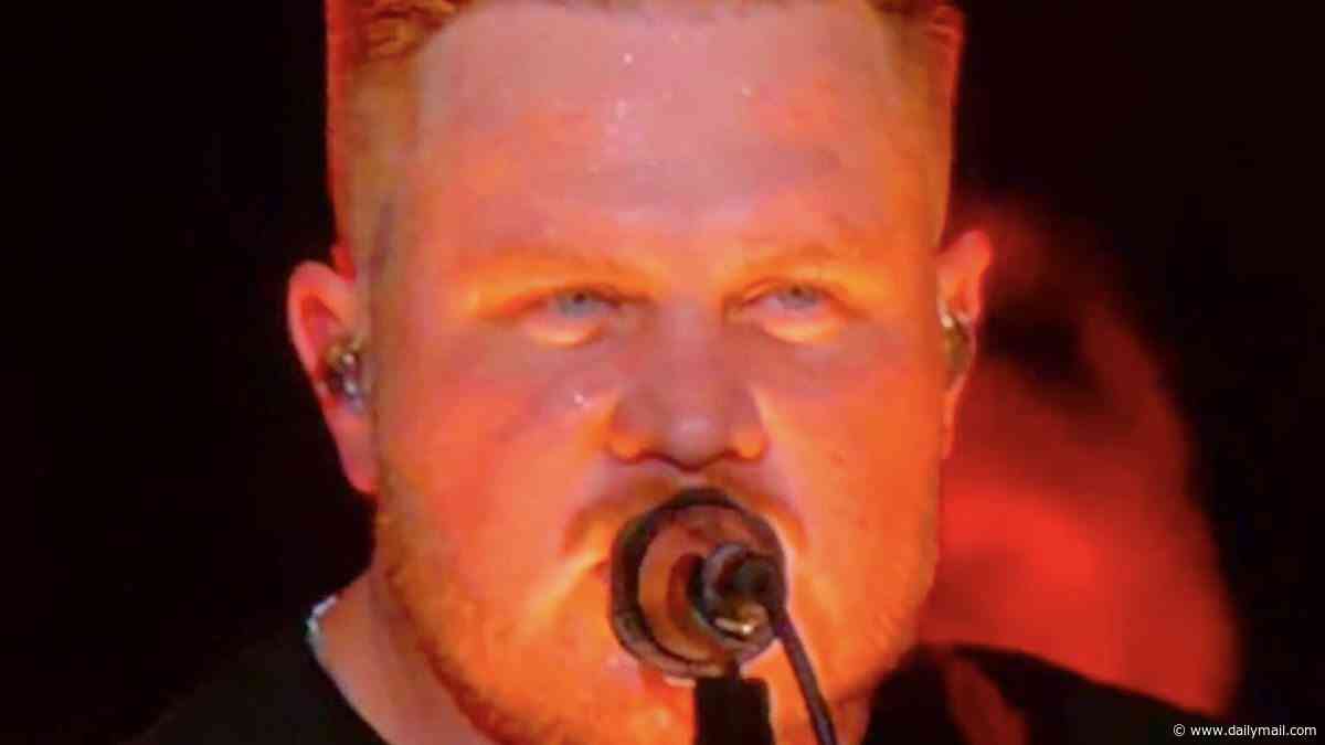 Country singer Zach Bryan defiantly wears 'Free Palestine' shirt while performing at Robert Kraft-owned stadium… after Ed Sheeran tour drama