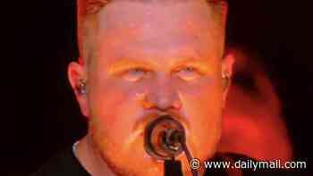 Country singer Zach Bryan defiantly wears 'Free Palestine' shirt while performing at Robert Kraft-owned stadium… after Ed Sheeran tour drama