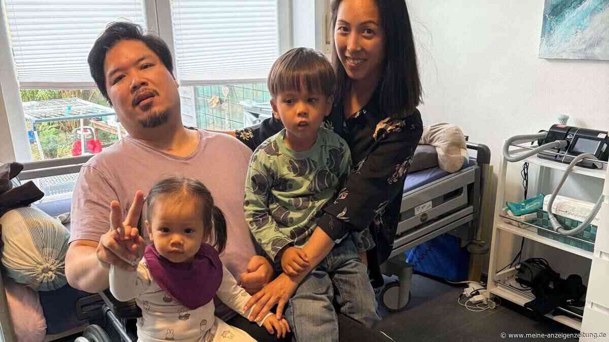 Nach Hirnblutung und neun Monaten Klinik: Papa sitzt wieder mit am Tisch