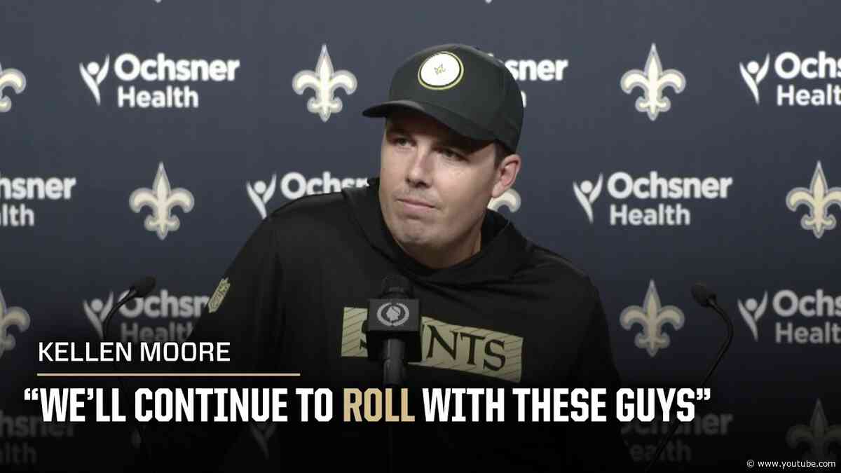 Kellen Moore on Travis Etienne Jr. injury, running back room | Saints vs. Falcons 2026 NFL Week 4