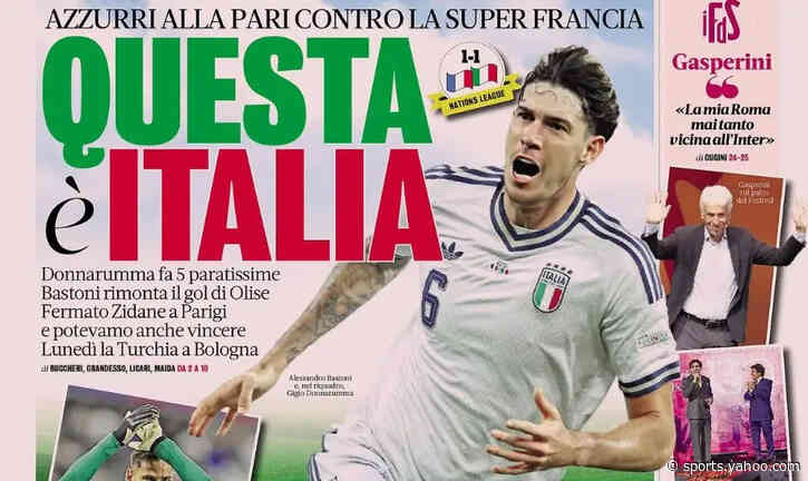 Today’s Papers – Bastoni responds to Olise, this is Italy