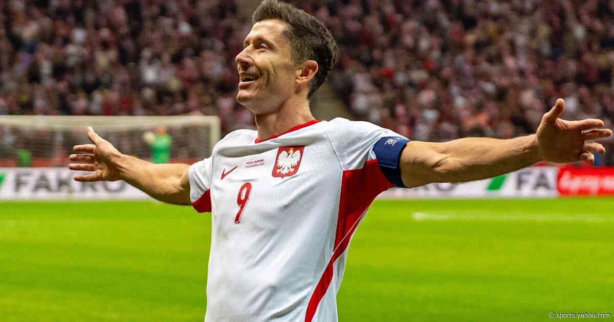 Lewandowski, 38, hits hat-trick in 6-0 Poland win
