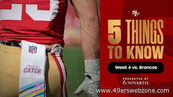 5 Things to Know: 49ers Week 4 Matchup vs. Broncos; Crucial Catch Game