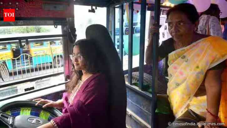 A rally to celebrate Kolkata’s bus history, honour women who drive you home