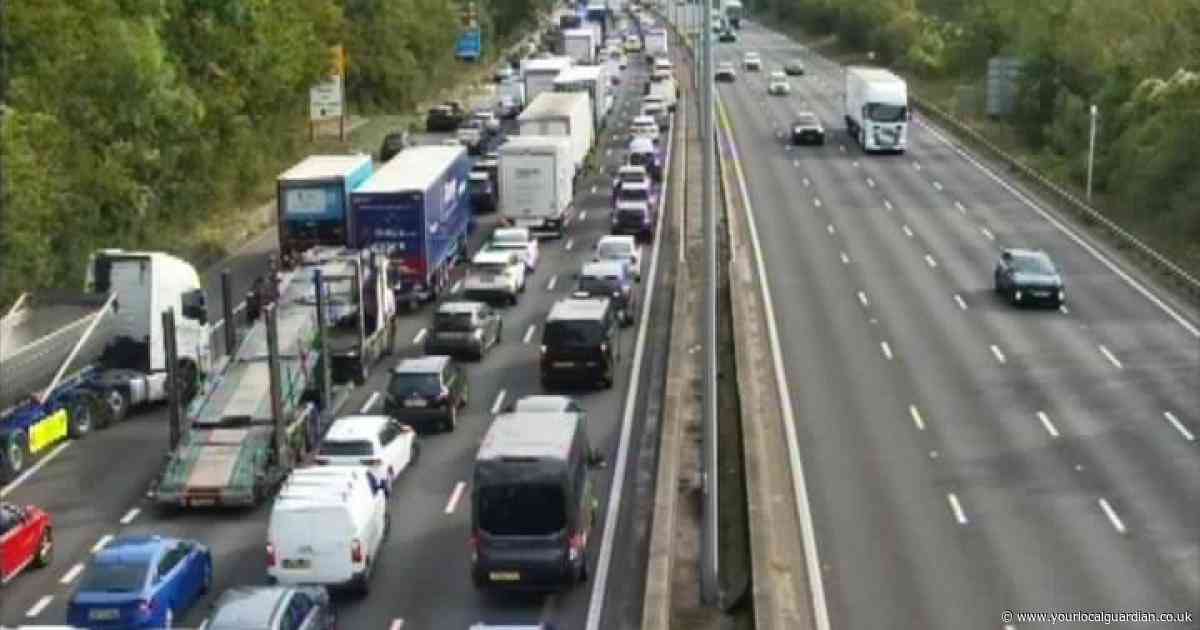LIVE updates as all lanes STOPPED on M25 after 'multiple vehicle crash'