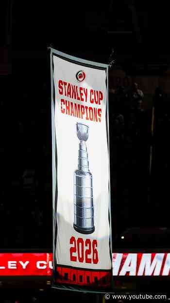 The Stanley Cup banner is in the rafters!