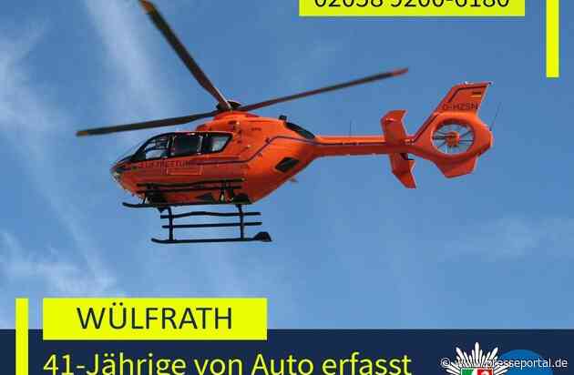 POL-ME: 41-jährige Fußgängerin von Auto angefahren und lebensgefährlich verletzt - 2610008