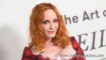 Mad Men's Christina Hendricks, 51, looks like a different person in throwback with hair transformation and sheer dress