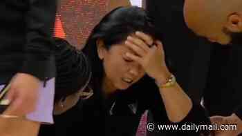 Scary moment Golden State coach Natalie Nakase collapses on sideline during team's WNBA playoff win