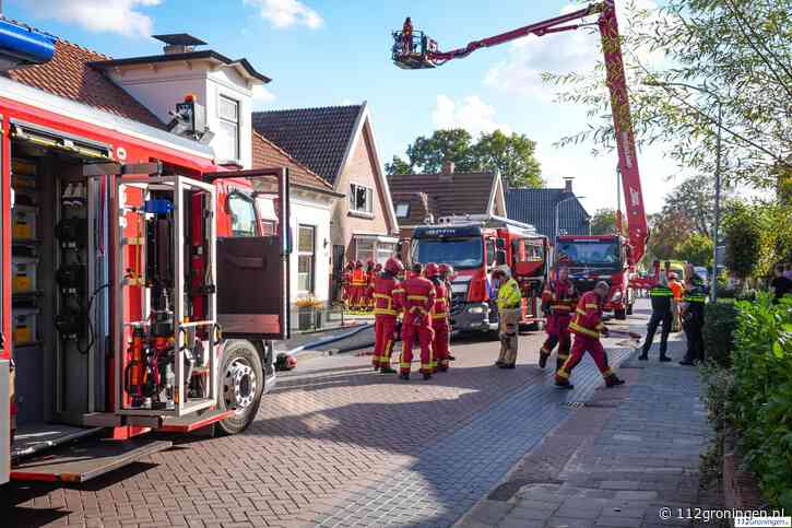 Uitslaande brand Noordbroek, katten en hond gered