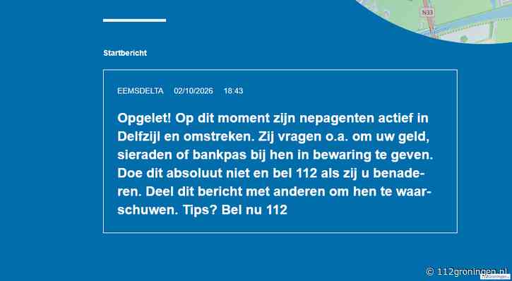 Nepagenten in Delfzijl en omstreken actief