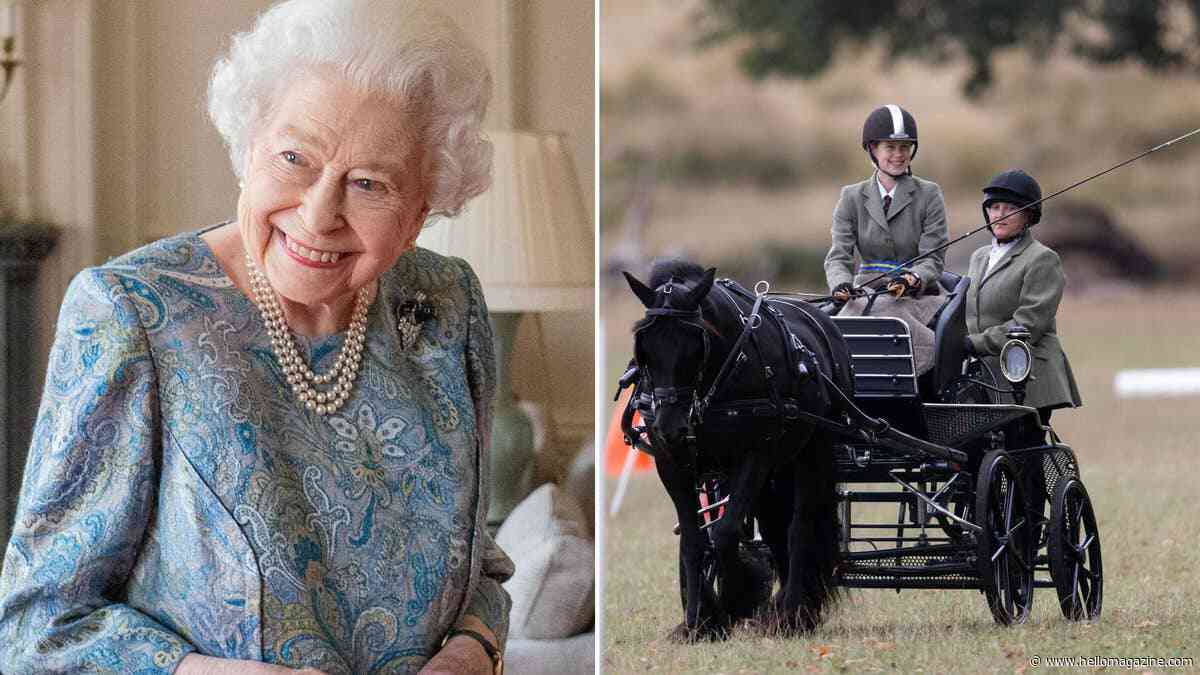 Lady Louise Windsor is the image Queen Elizabeth II in moving photo