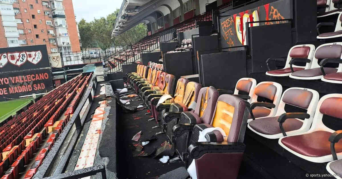 😱 Scenes in Europe: stadium vandalised with graffiti and damage