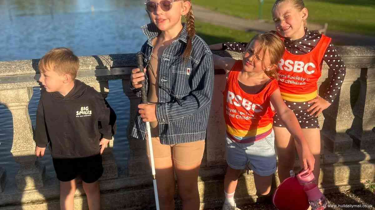 Aalijah, 8, raises thousands for Royal Society of Blind Children in support of her sister