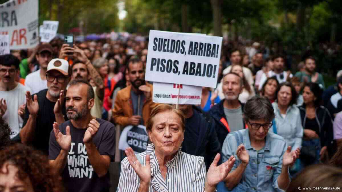 Landesweit große Demos gegen Wohnungsnot in Spanien
