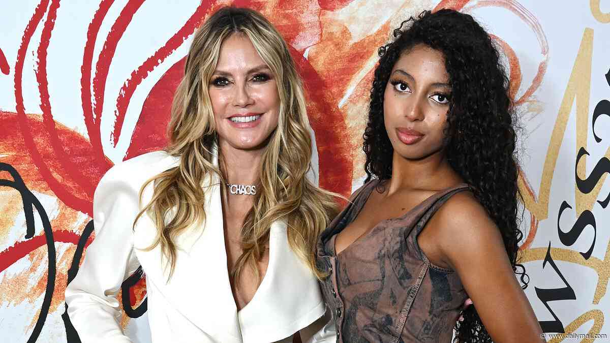 Heidi Klum looks elegant in all white outfit as she brings her daughter Lou Sulola Samuel, 16, to the Vivienne Westwood Paris Fashion Week show
