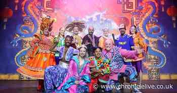 EastEnders legend and X Factor finalist arrive in Newcastle for star-studded panto launch