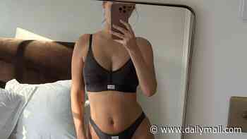Made In Chelsea star Lucy Watson shows off her postpartum figure in lingerie just four weeks after welcoming her second child