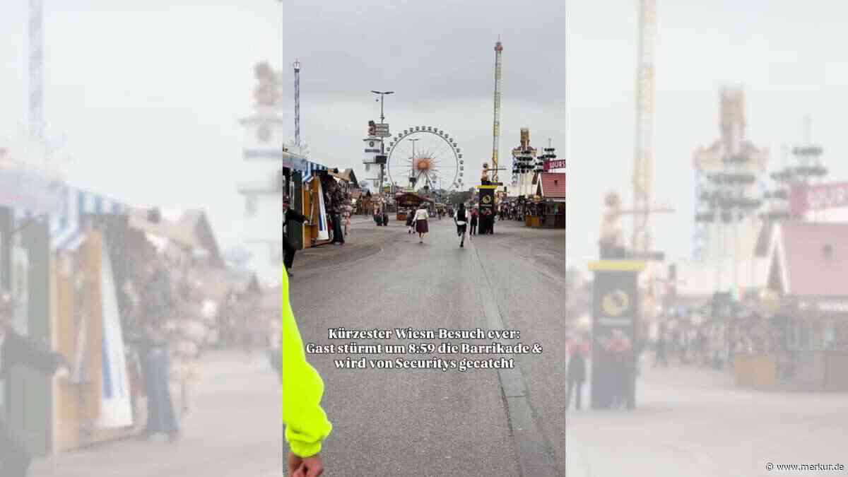 „Kürzester Wiesn-Besuch ever“: Gast stürmt das Oktoberfest-Gelände – und wird direkt erwischt