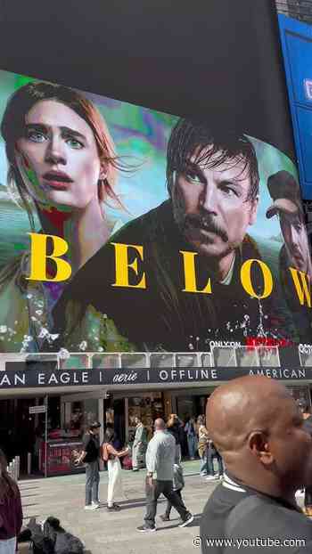 Josh Hartnett visited his ‘Below’ @Netflix billboard in Times Square #TimesSquare #NYC #Billboard