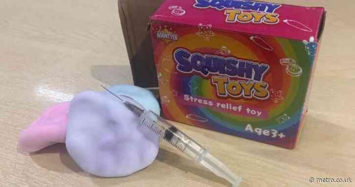 Child rushed to A&E after being stabbed with syringe that came in ‘squishy’ toy