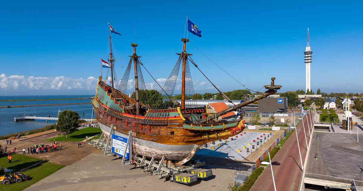 Replica VOC-schip Batavia terug in Lelystad, en is nu aan land te bewonderen