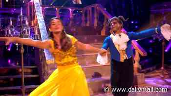 Dani Dyer's footballer husband Jarrod Bowen makes a rare public appearance as he proudly watches her perform with Nikita Kuzmin on Strictly