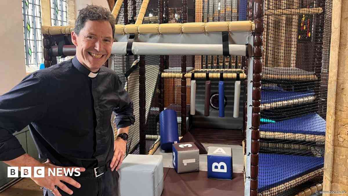 The soft play attraction inside a village church
