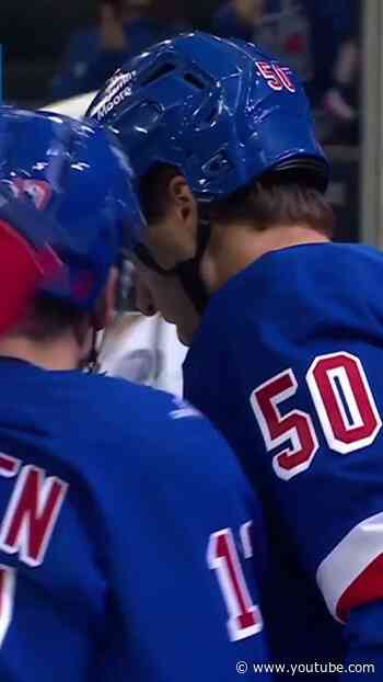 EELI TOLVANEN GETS HIS FIRST WITH THE RANGERS