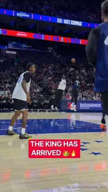 First look at LeBron James in the blue & white!