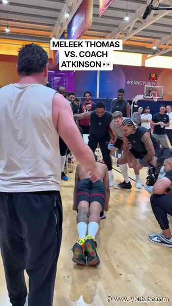 Coach Atkinson Challenged @cavs  Rookie Meleek Thomas to a Pushup Contest…Then It Got Controversial
