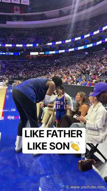 More wholesome moments with family 🥹 Joels son Arthur showed up dressed like him💙