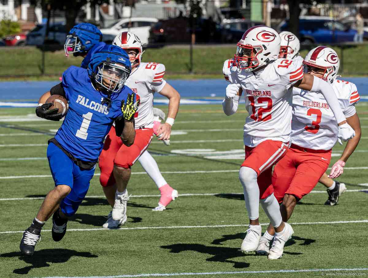 Albany holds off Guilderland to secure a gritty Class AA football victory