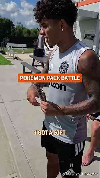 Duane & Lawerence go head-to-head in a Pokémon pack battle 😤 #shorts | Houston Dynamo FC